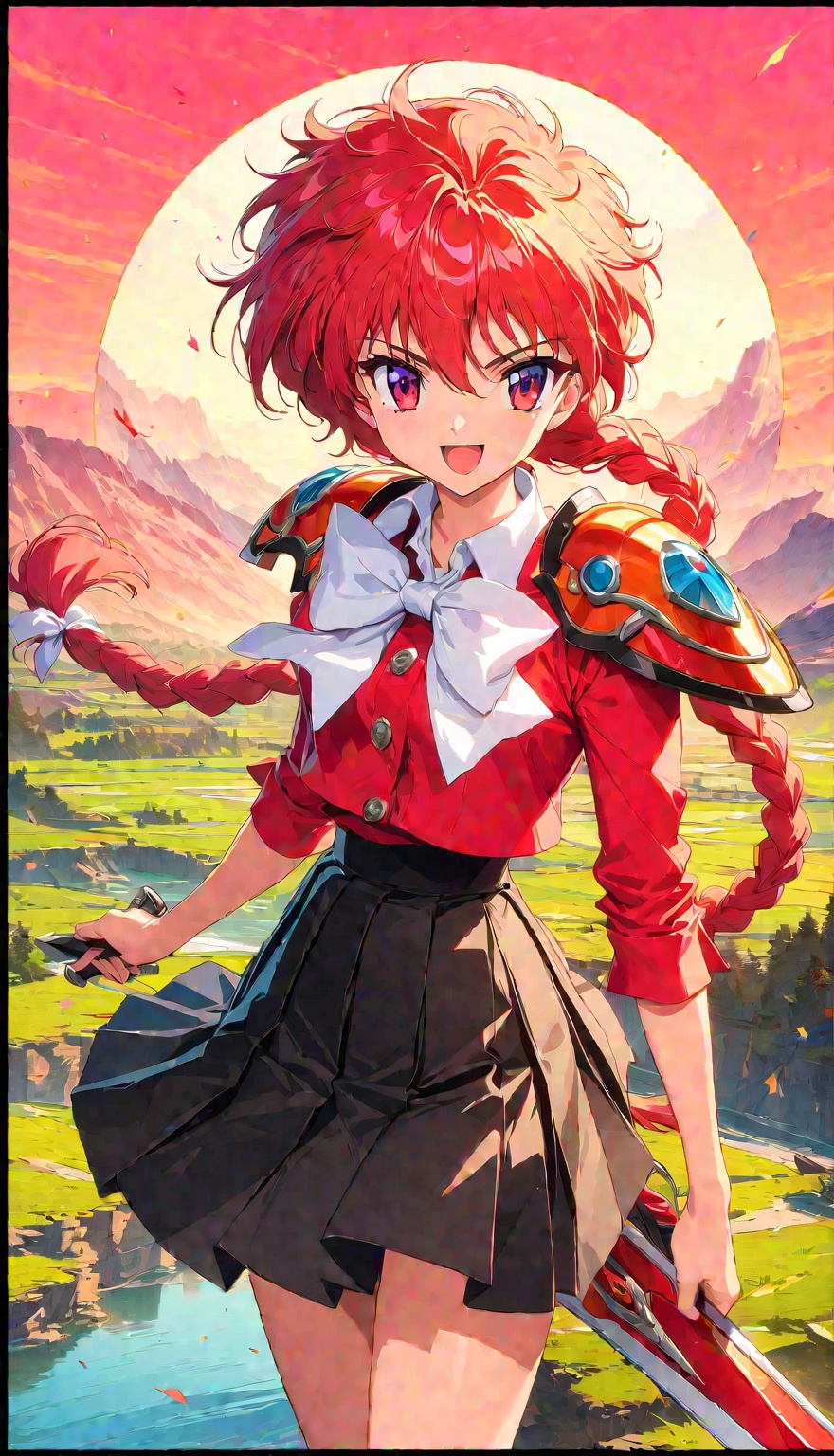 Hikaru Shidou,  solo,  long hair on Tensor.Art