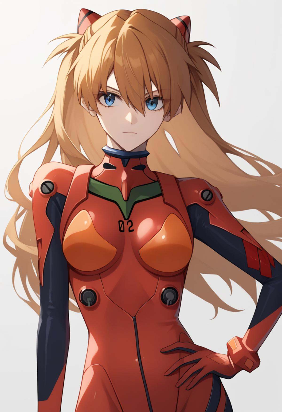 score_9,score_8_up,score_7_up,<lora:eva_pony:1>,1girl, souryuu_asuka_langley, solo, upper_body, medium_breasts, plugsuit, highres, closed_mouth, hand_on_own_hip, interface_headset, simple_background, white_background, red_gloves, skin_tight, bad_pixiv_id, bad_id, pilot_suit, red_bodysuit
