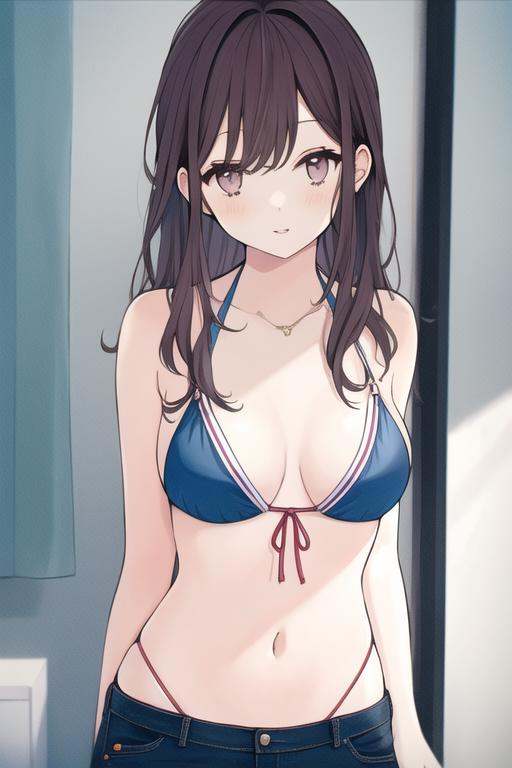 1girl，<lora:chiang_v7:0.8>  ，bikini，best quality，masterpiece,best quality,