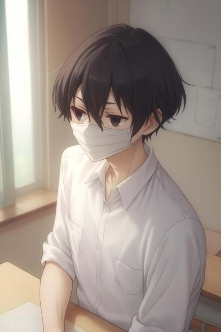 Tanaka (田中) - Tanaka-kun wa Itsumo Kedaruge / Tanaka-kun is Always Listless (田中くんはいつもけだるげ) - (Pony) by 25kkai on Tensor.Art