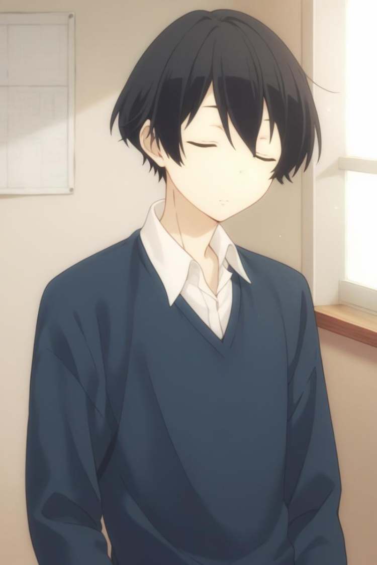 Tanaka (田中) - Tanaka-kun wa Itsumo Kedaruge / Tanaka-kun is Always Listless (田中くんはいつもけだるげ) - (Pony) by 25kkai on Tensor.Art