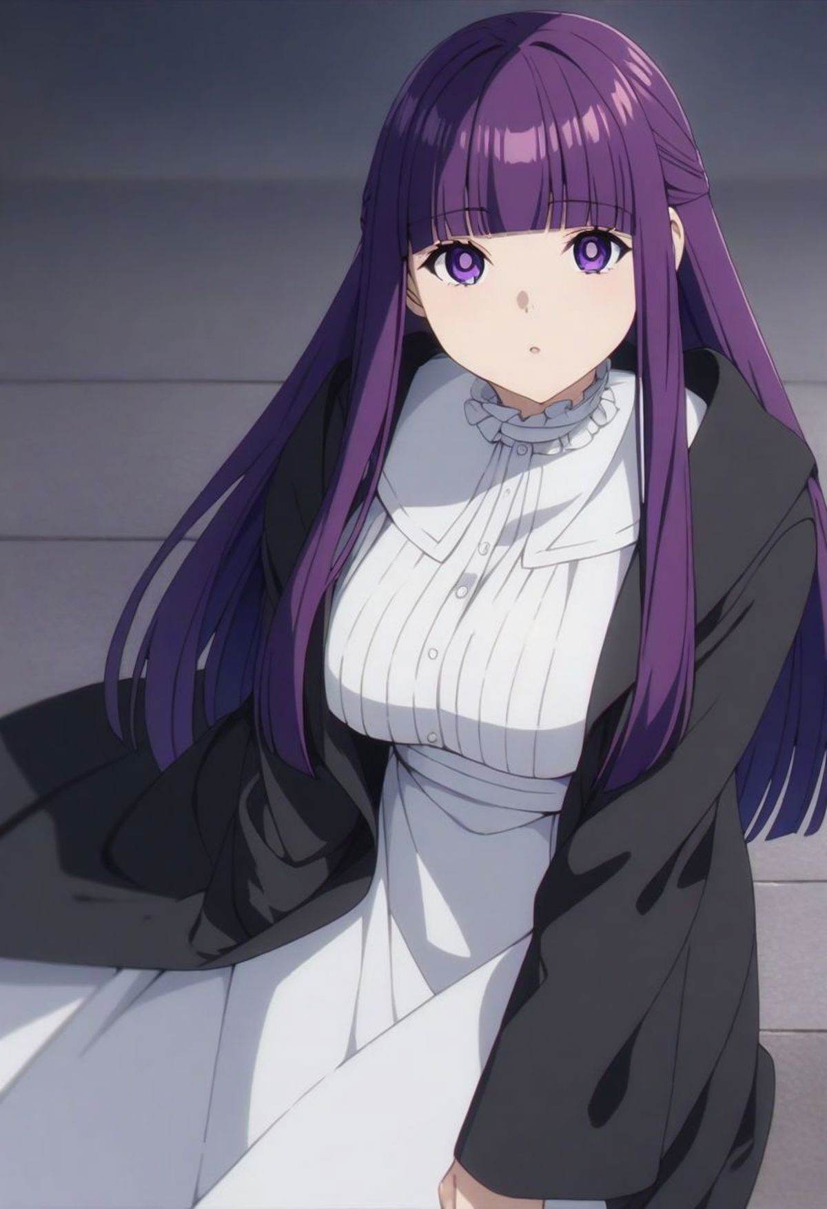 1girl,  solo,  purple_hair on Tensor.Art