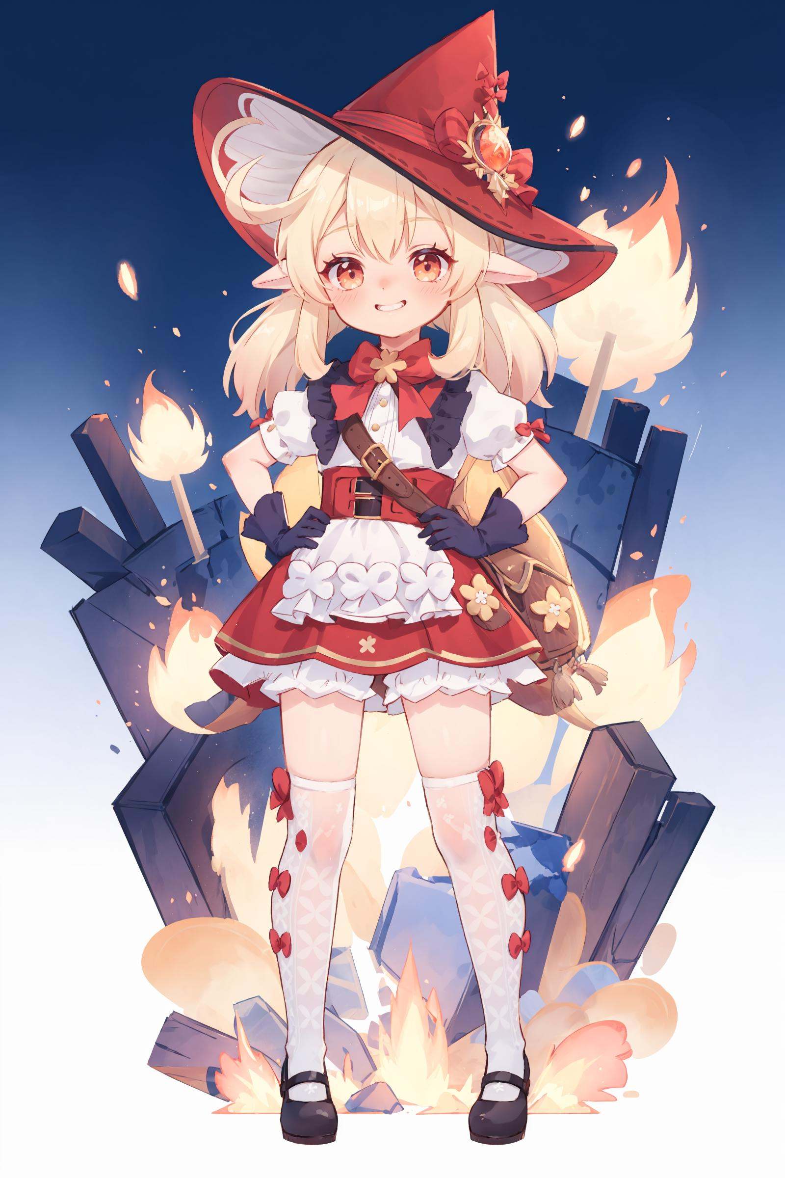 1girl,  klee \(blossoming starlight\) \(genshin impact\),  bloomers on Tensor.Art