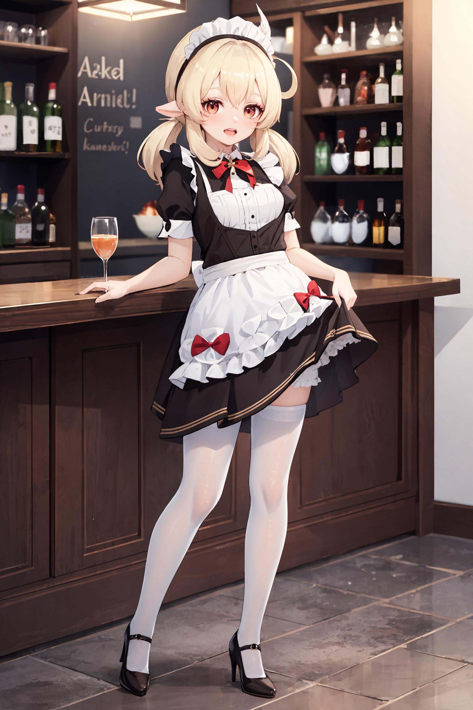 1girl,  klee \(genshin impact\),  maid on Tensor.Art