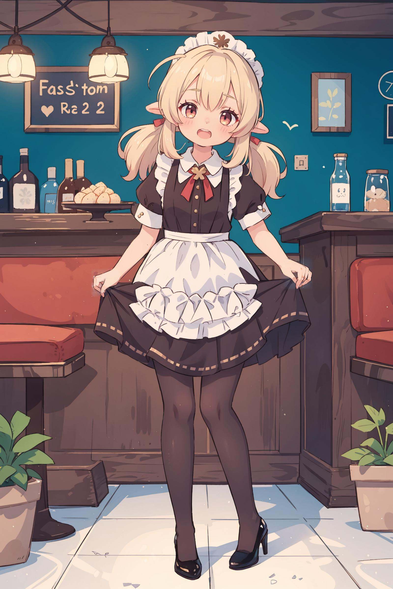 1girl,  klee \(genshin impact\),  maid on Tensor.Art