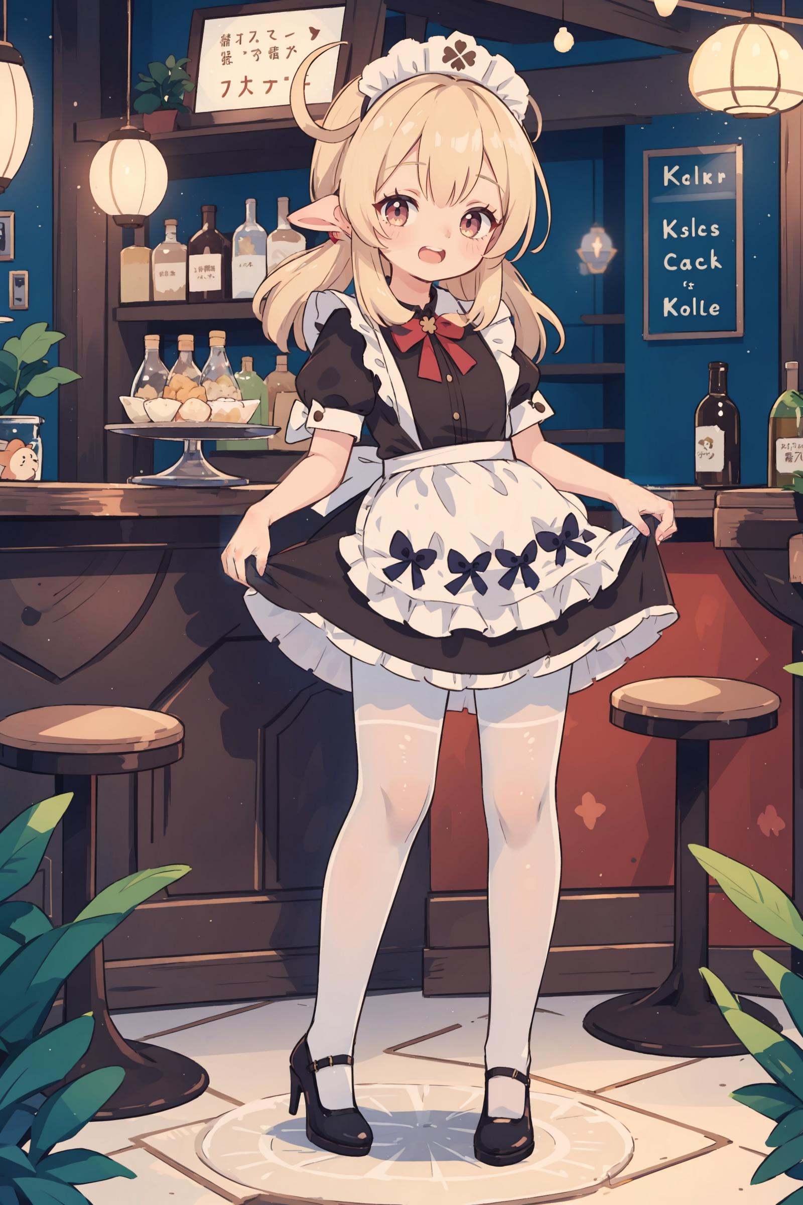 1girl,  klee \(genshin impact\),  maid on Tensor.Art