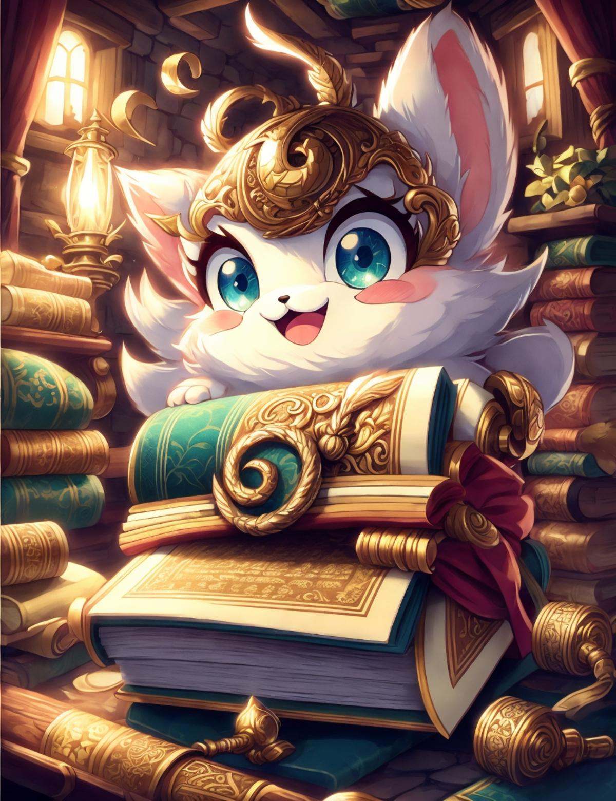 DonMC4r700nFu510n enchanted scrolls,  sewn binding,  clothbound on Tensor.Art