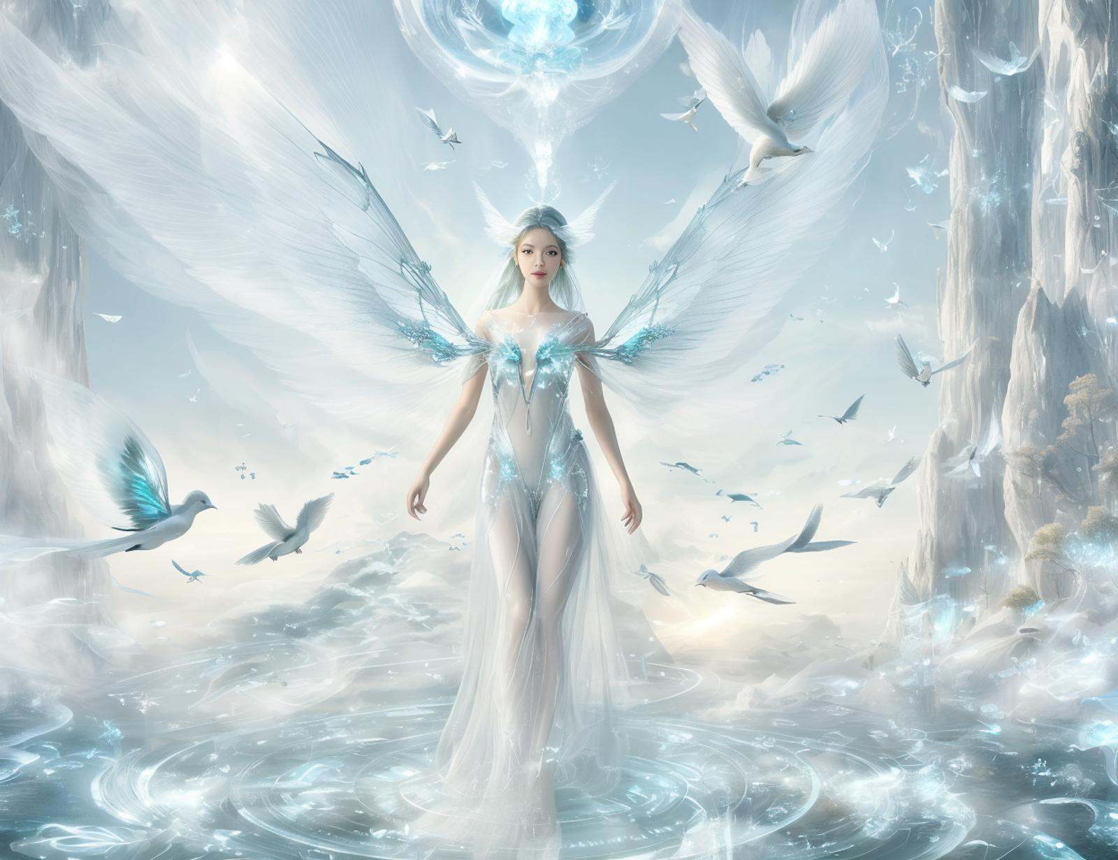 DonM71m37r4v3l close up sylph,  elemental creature,  associated with air and wind by DonMischo on Tensor.Art