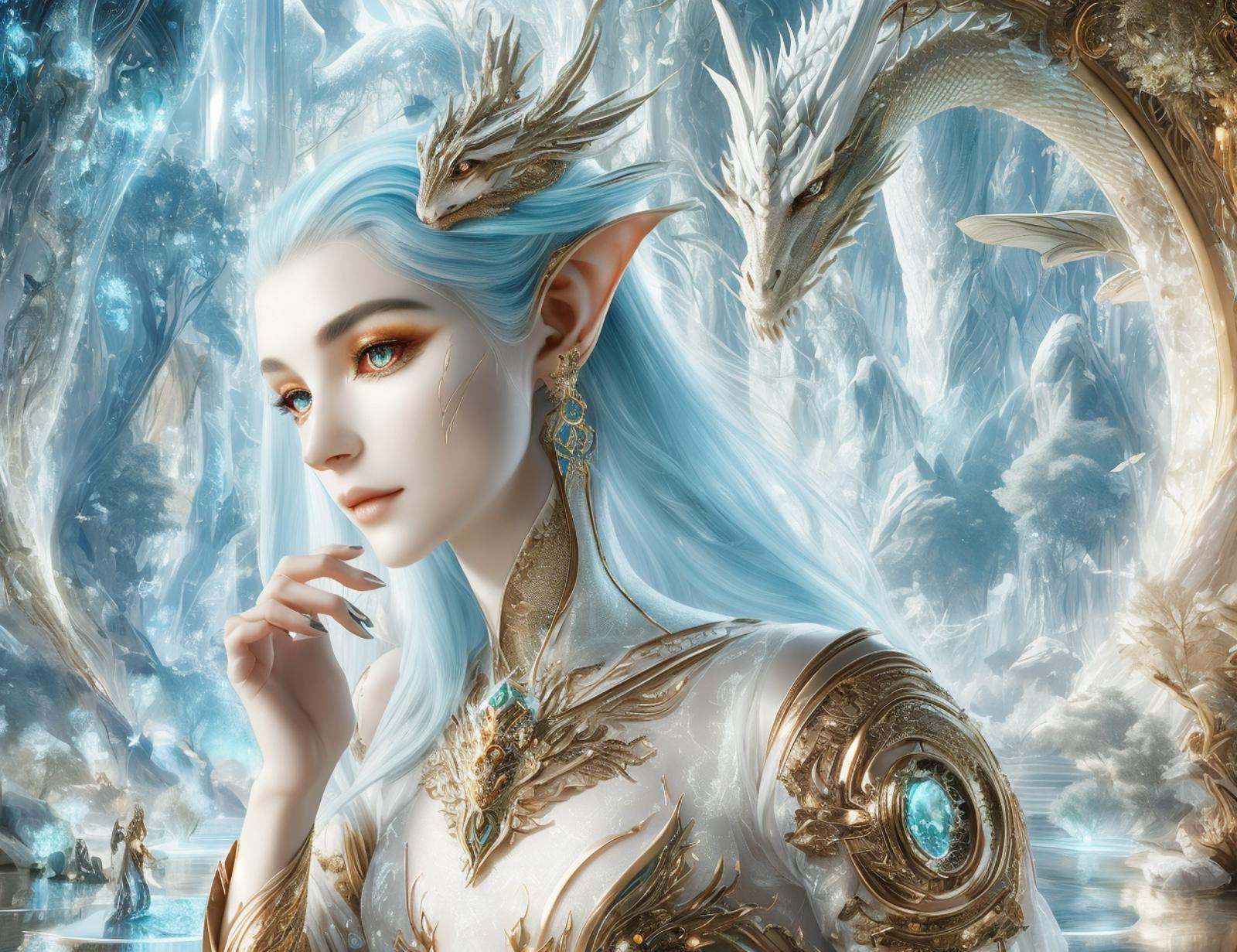 DonM71m37r4v3l close up dragon human form,  humanoid creature,  slender by DonMischo on Tensor.Art