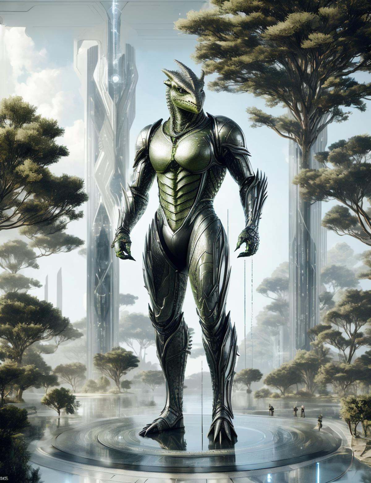 DonM71m37r4v3l male hist (argonian sentient trees),  tech blackmailer,  javelin by DonMischo on Tensor.Art