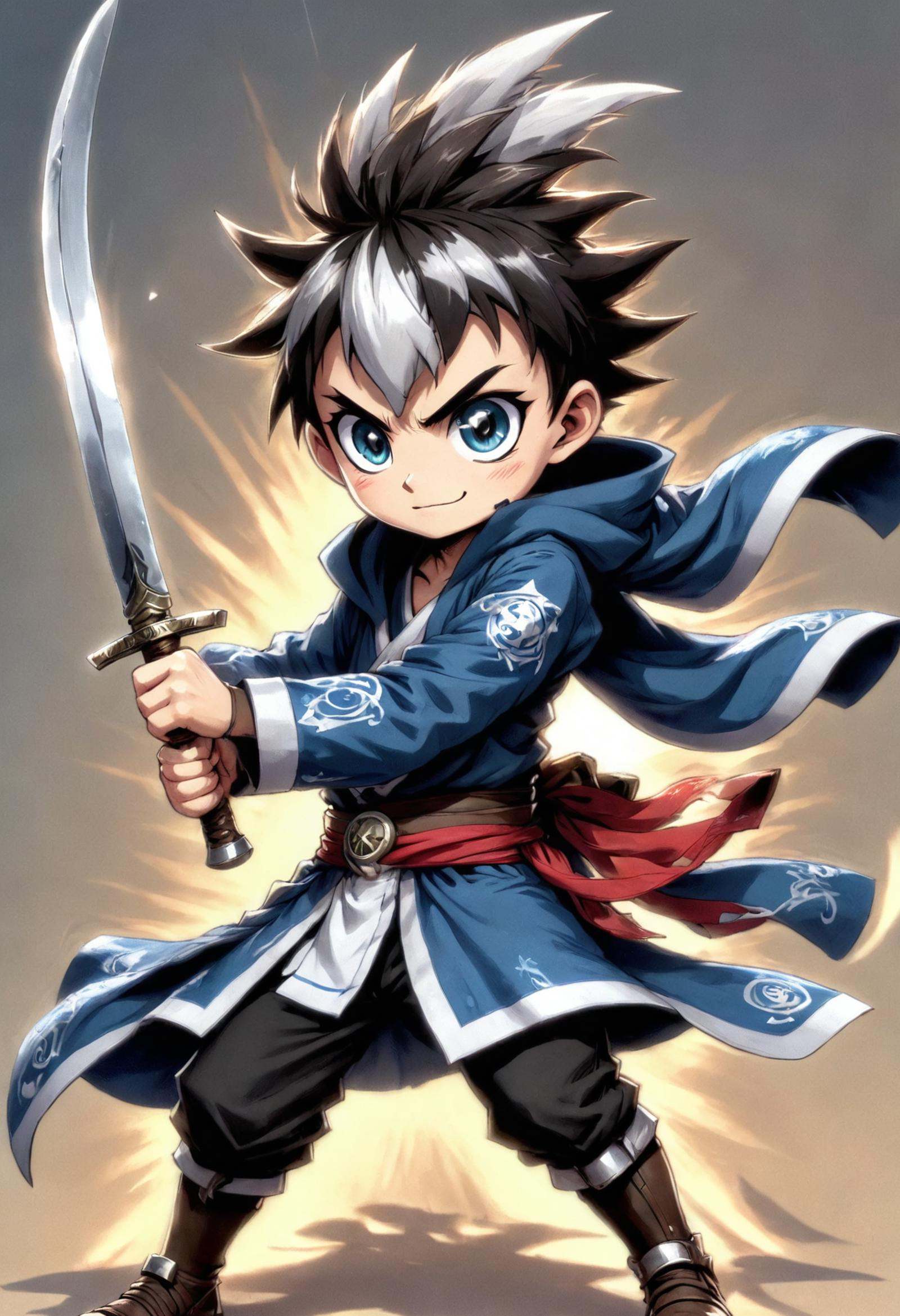DonMC4r700nFu510nXL mage,  wakizashi,  tomahawk battle robes on Tensor.Art