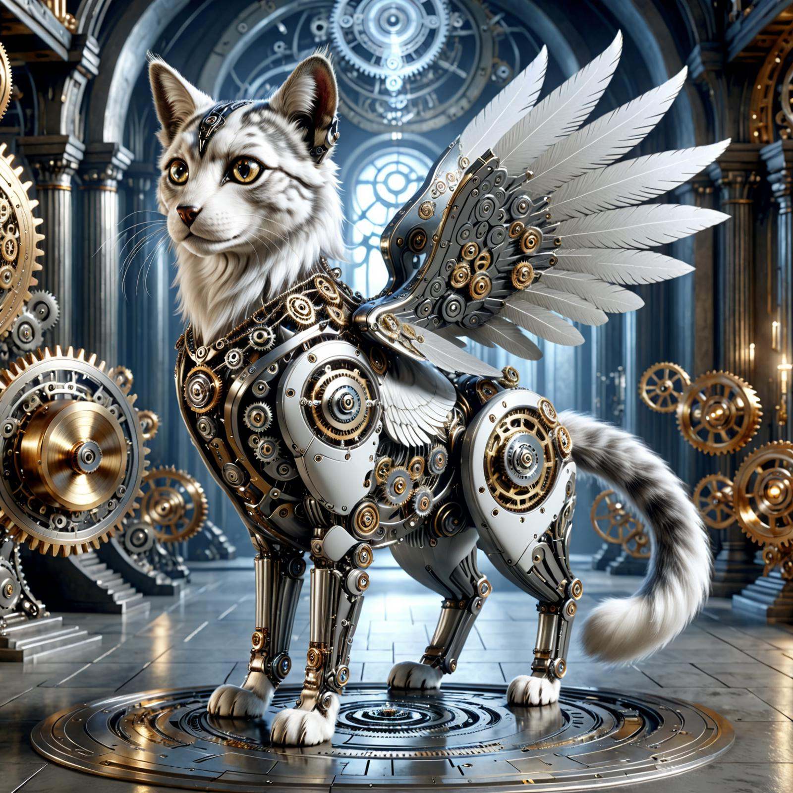 DonM71m37r4v3lXL medium nocturnal mythical natural feline being,  hoofed,  trifurcated-tailed by DonMischo on Tensor.Art