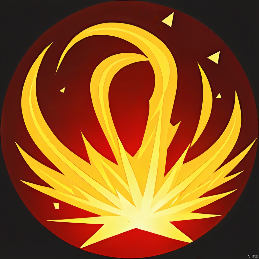 Red and yellow knife light whirlwind, pattern, delicate auspicious cloud,