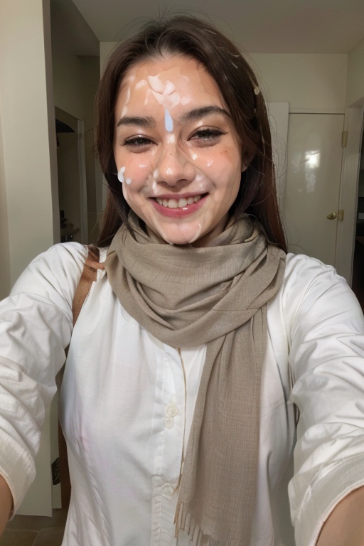 1girl,  happy,  cum on face on Tensor.Art