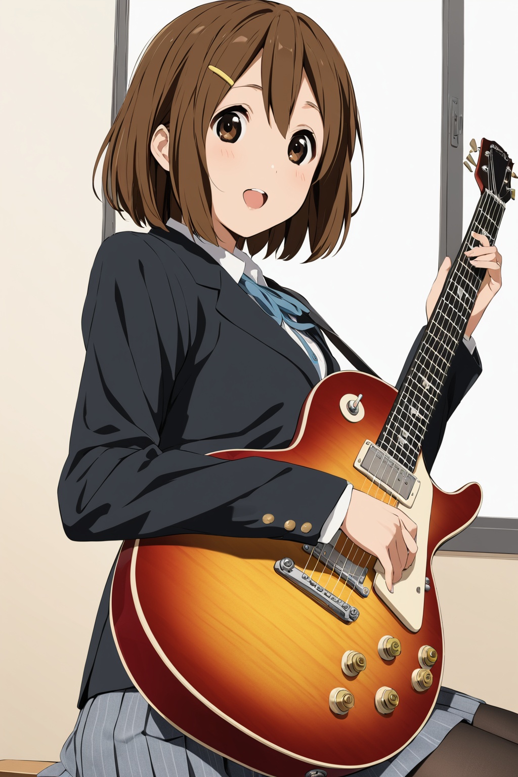 playing guitar ,  at school ,  ( masterpiece on Tensor.Art