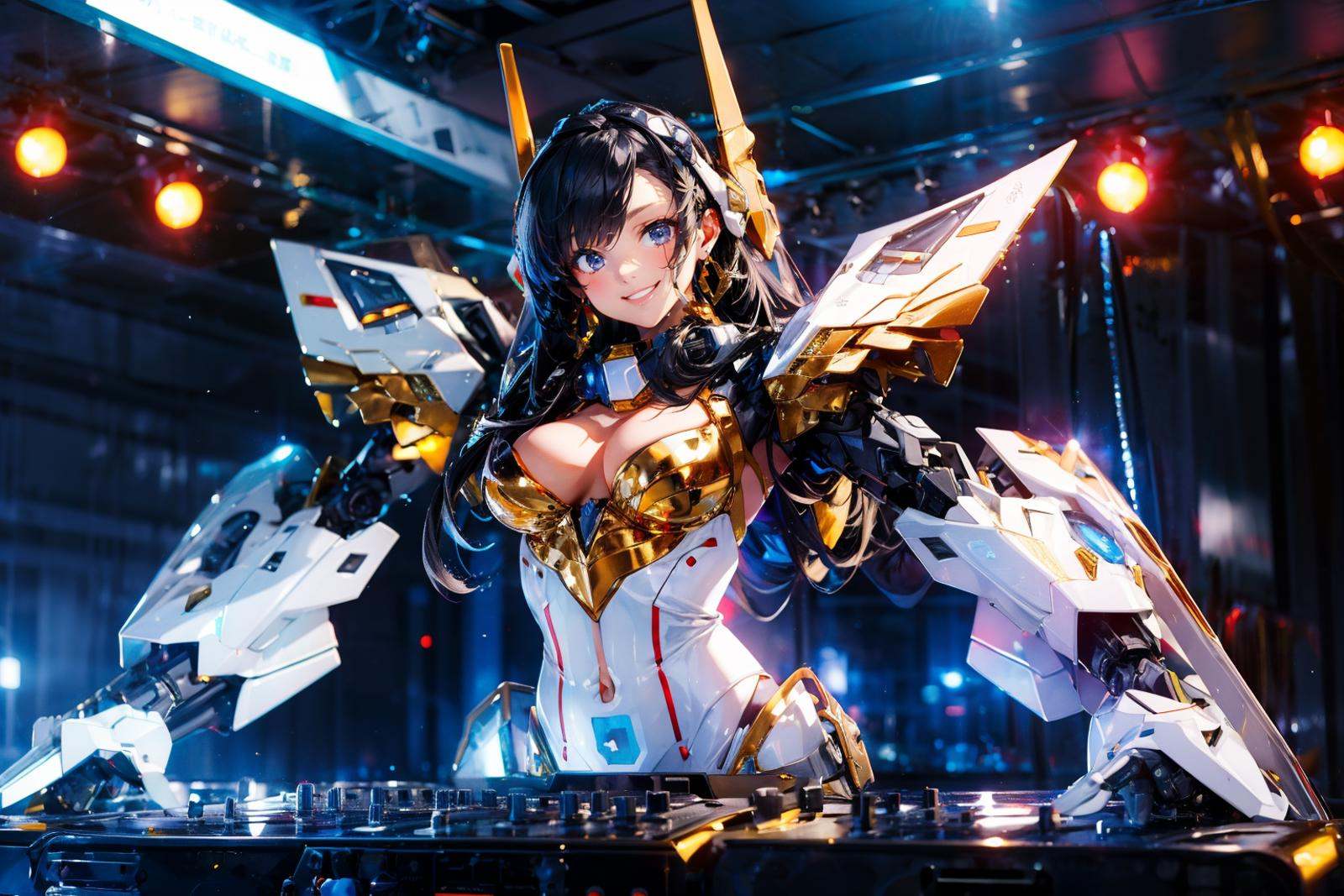 dj,  1girl,  black hair on Tensor.Art