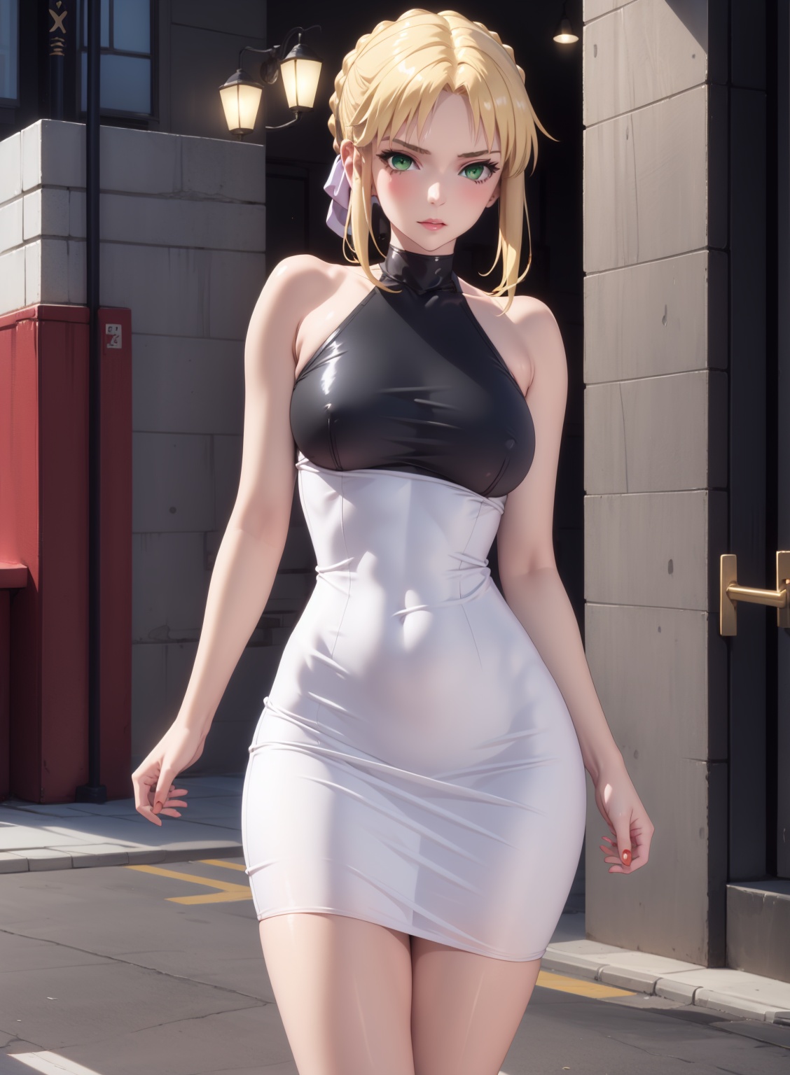 tight dress,  in the city,  1girl on Tensor.Art