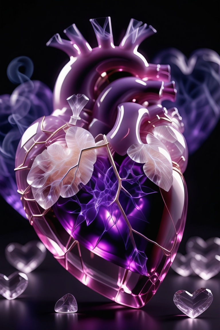 heart art ,  crystal,  gem on Tensor.Art