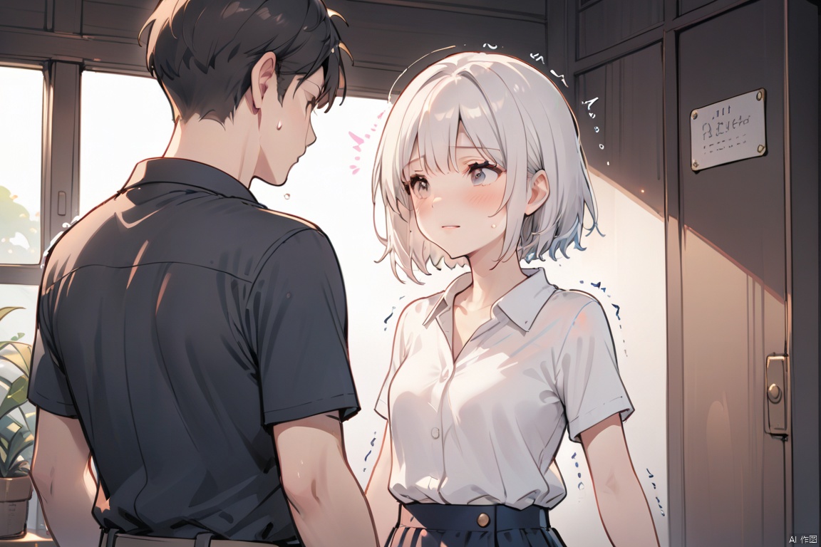 1girl,  1boy,  trembling on Tensor.Art