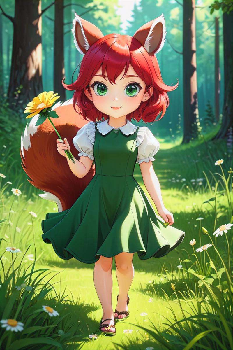 1girl,  (extreme red hair),  short hair on Tensor.Art