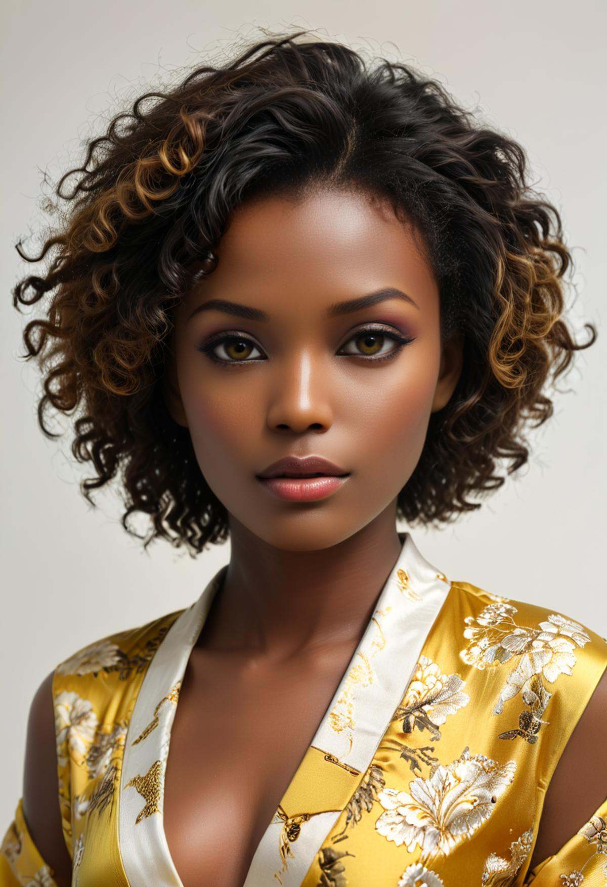 Modelshoot (Candid 1.3) photo of a vivacious 28-year-old ghanaian supermodel,  fullbody view,  Striking eyes on Tensor.Art
