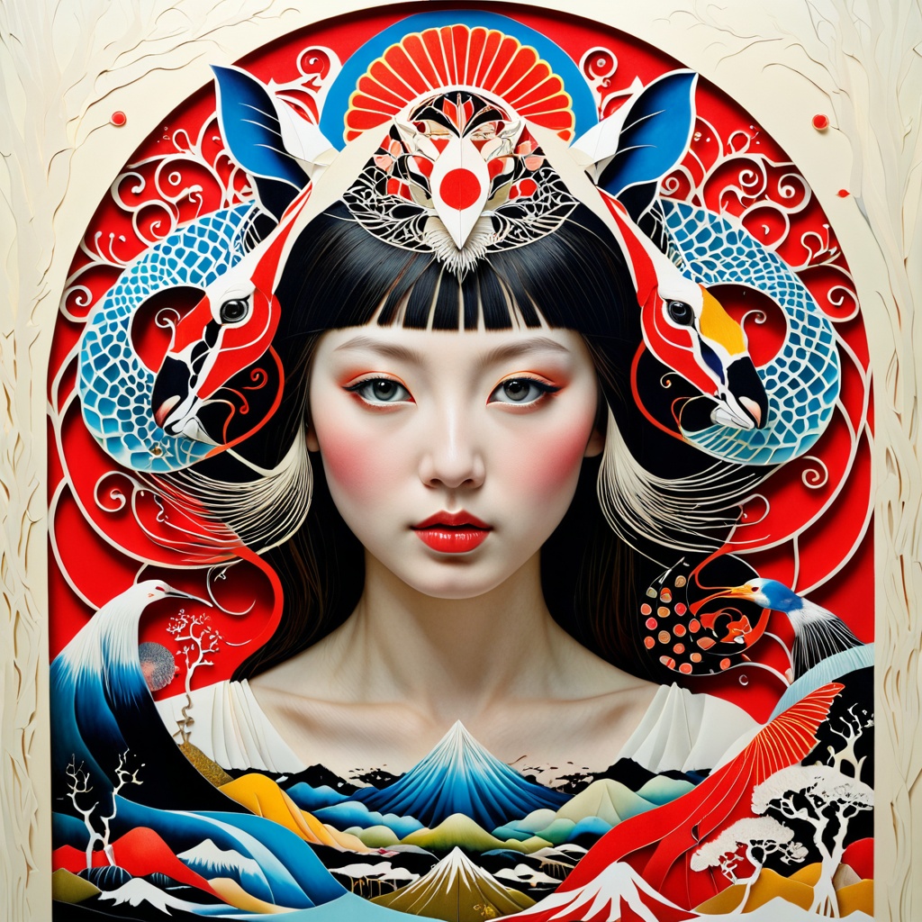 1 girl's face is Caucasian,  photography in the style of detailed hyperrealism ,  creature on Tensor.Art