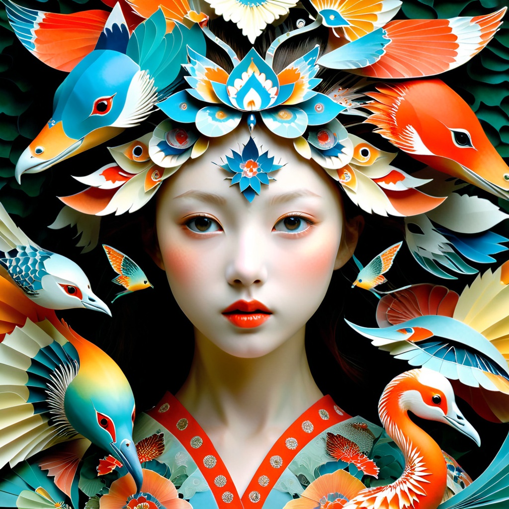 1 girl's face is Caucasian,  photography in the style of detailed hyperrealism ,  creature on Tensor.Art