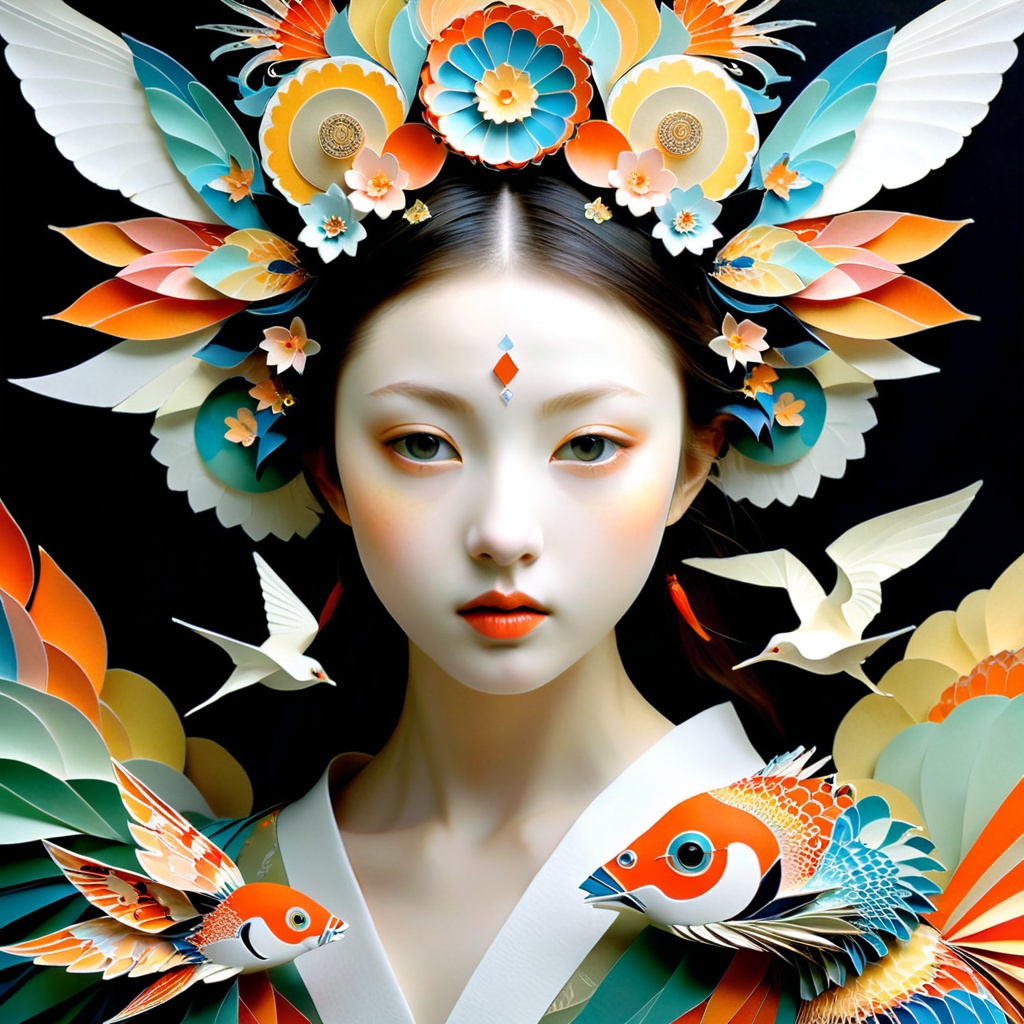 1 girl's face is Caucasian,  photography in the style of detailed hyperrealism ,  creature on Tensor.Art