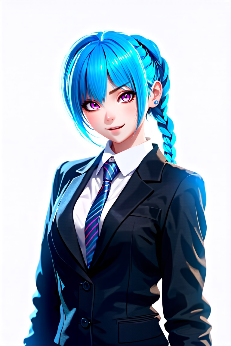 jinx,  girl,  white background on Tensor.Art