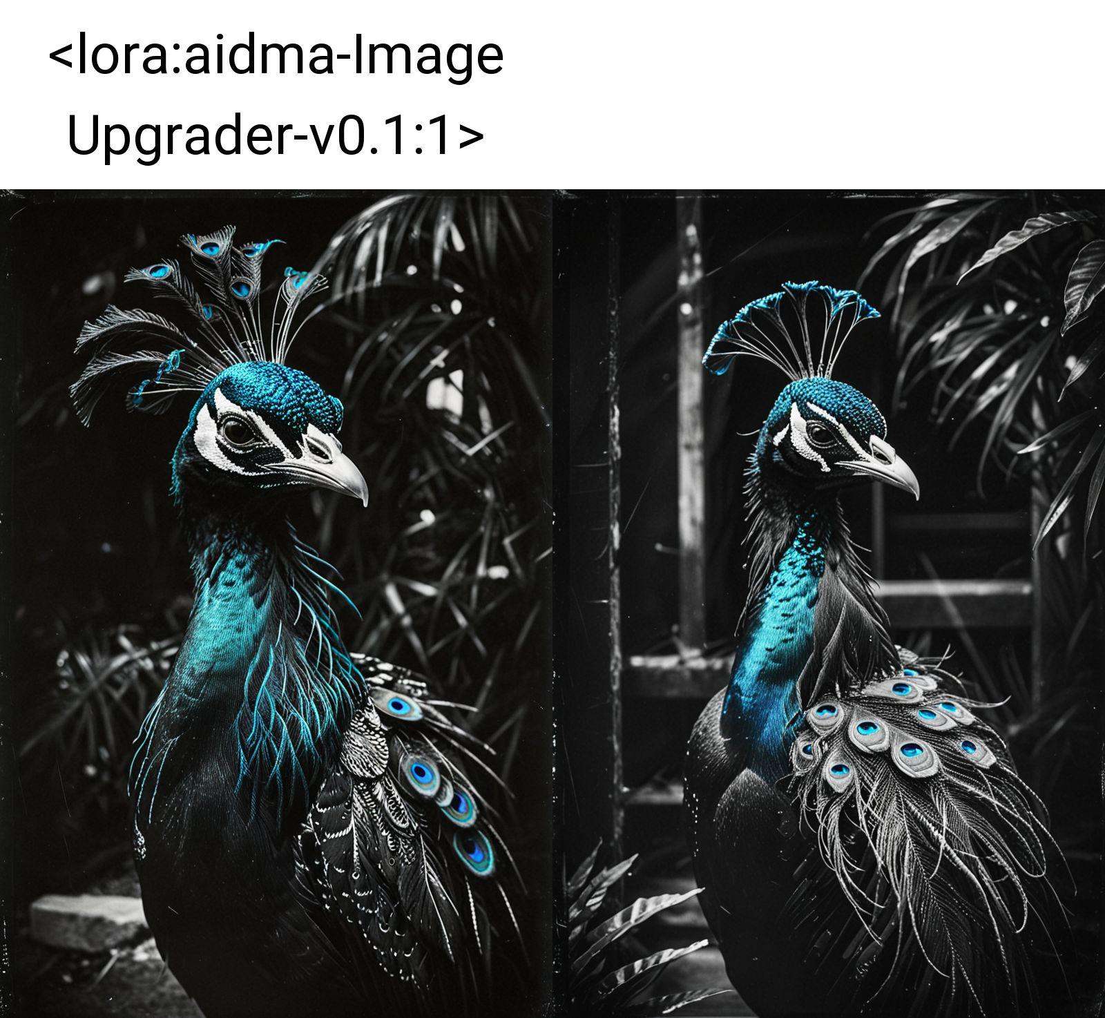 Electric neon peacock ,  novuschroma37 style ,  detailmaximizer on Tensor.Art