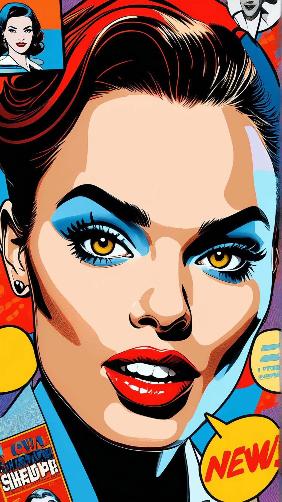 pop art,  bright primary colors and comic book style,  bold outlines and dynamic composition on Tensor.Art