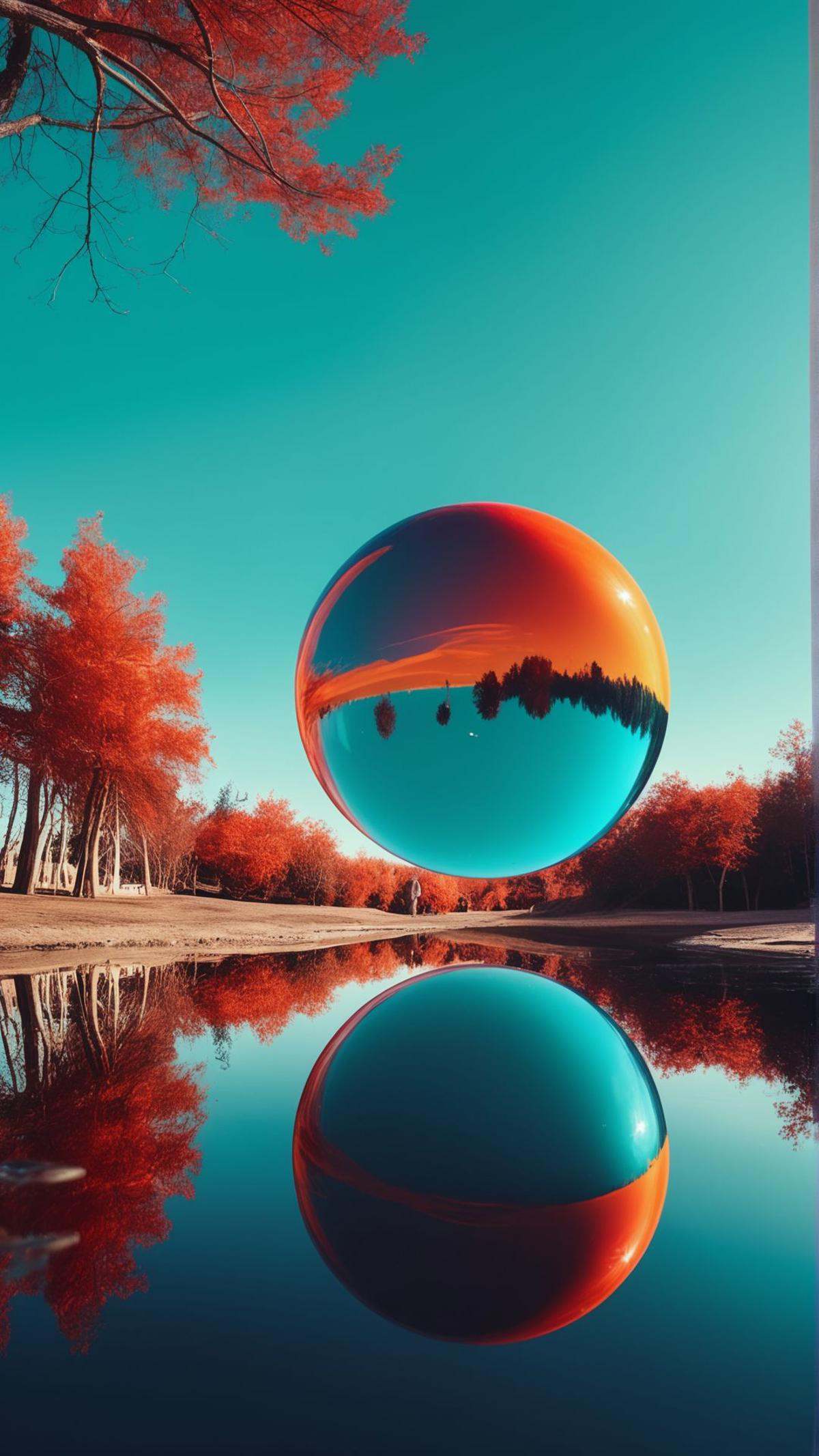 surrealist photography,  floating objects,  distorted reflections on Tensor.Art