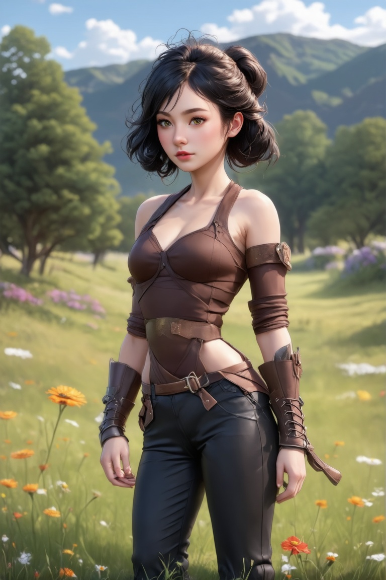 women. beautiful detailed face,  black hair,  pale skin on Tensor.Art