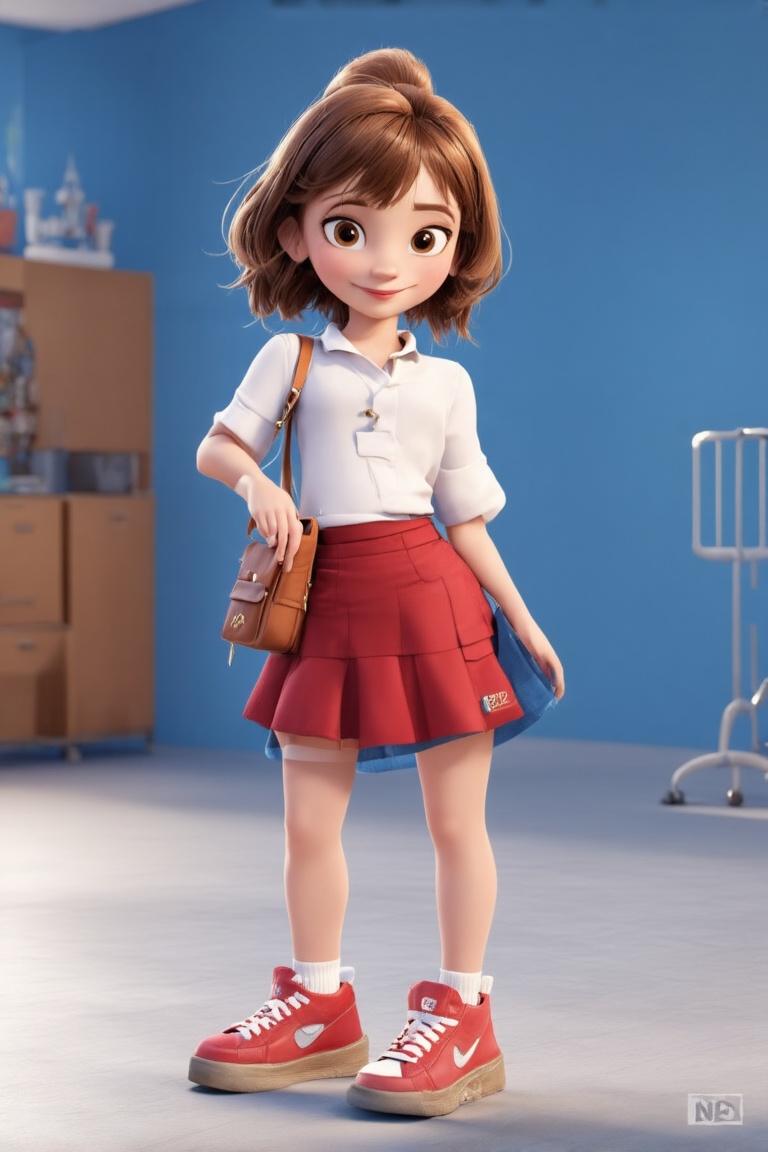 in 3d enviroment,  there is 1girl in pixar style,  solo on Tensor.Art