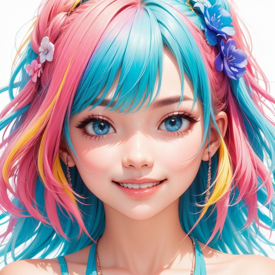 a smile face,  colorfully on Tensor.Art