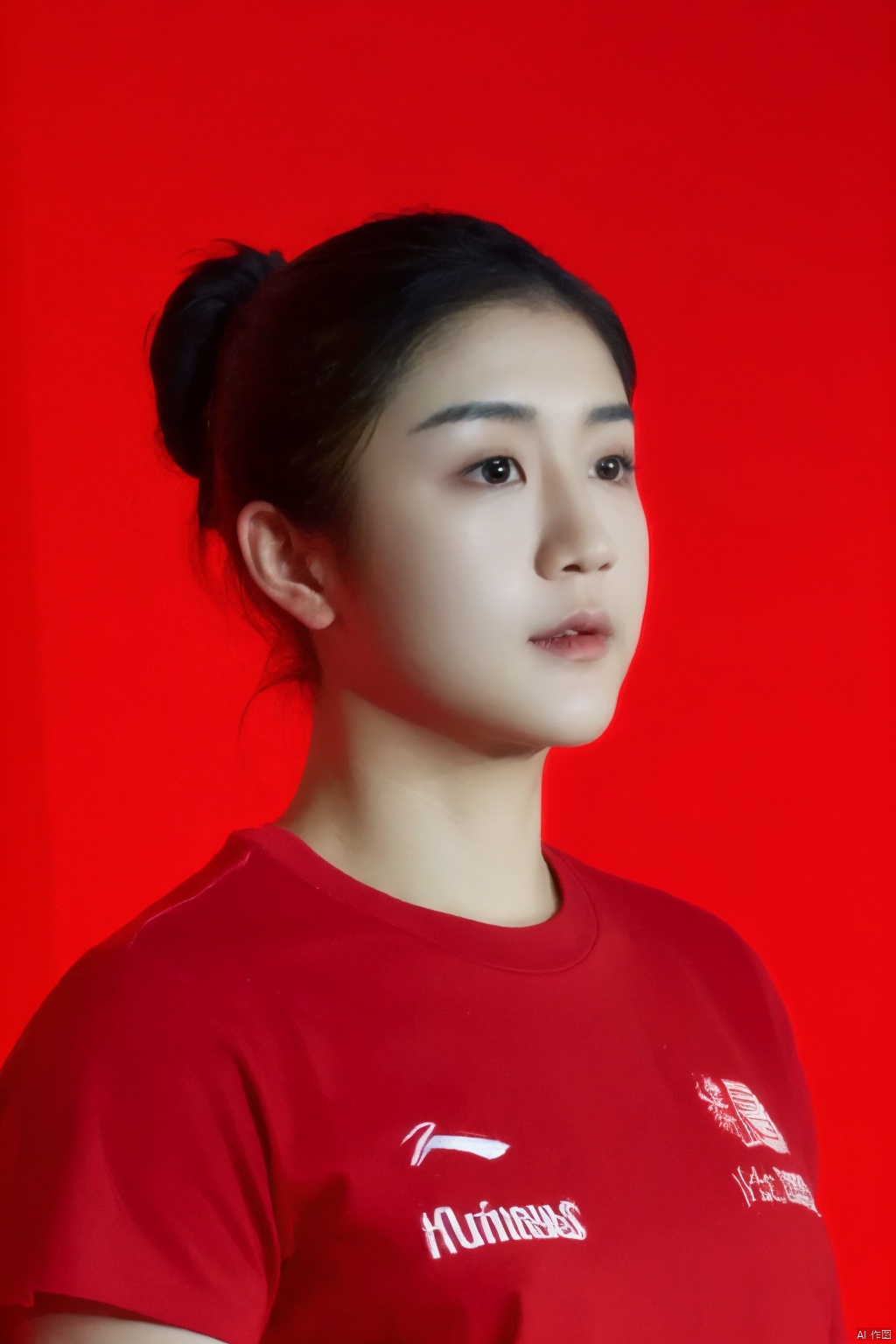 Cinematic, portrait, Kodak 5207 65mm flim, Shot by Arri Alexa 65 IMAX, Ultra photoreal, Insane Details, 32K,Realistic, --ar 3:4 --style raw --s 750 --v 6.0 --sref,jewelry,red_background, 1girl, flag_background, red_theme, solo, red_border, red_sky, japanese_flag, upper_body, shirt, red_umbrella, lips, simple_background, black_hair, realistic, red_sweater
