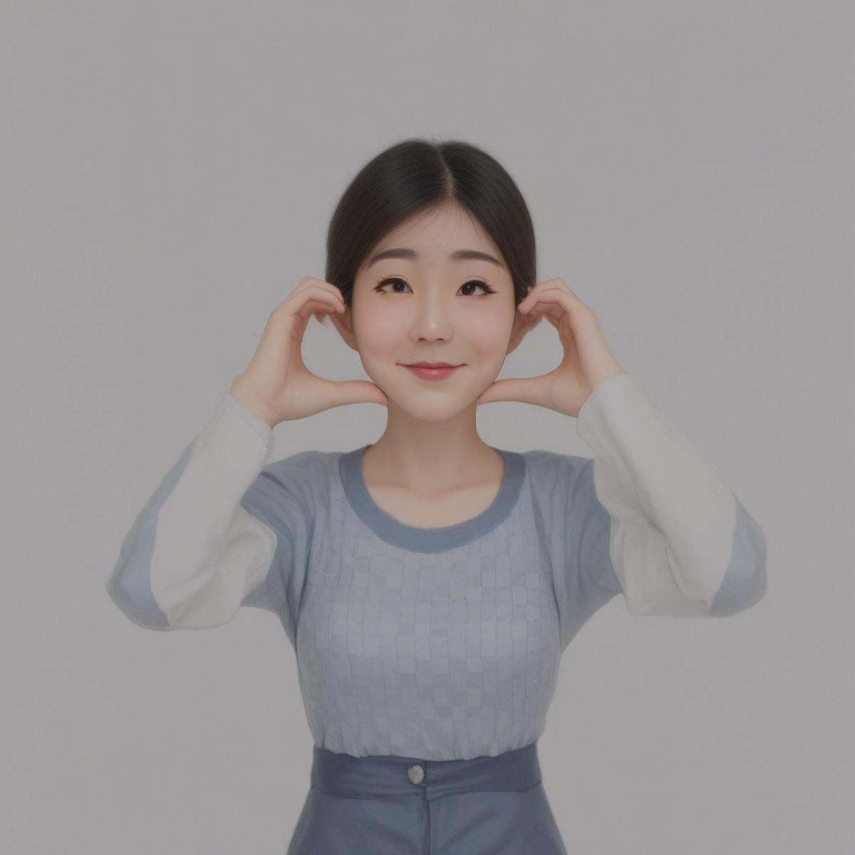 1girl,  cheek_heart on Tensor.Art