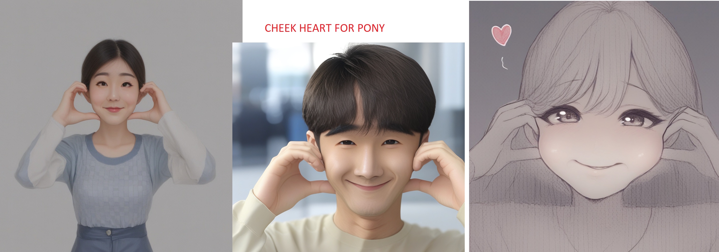 1girl,  cheek_heart on Tensor.Art