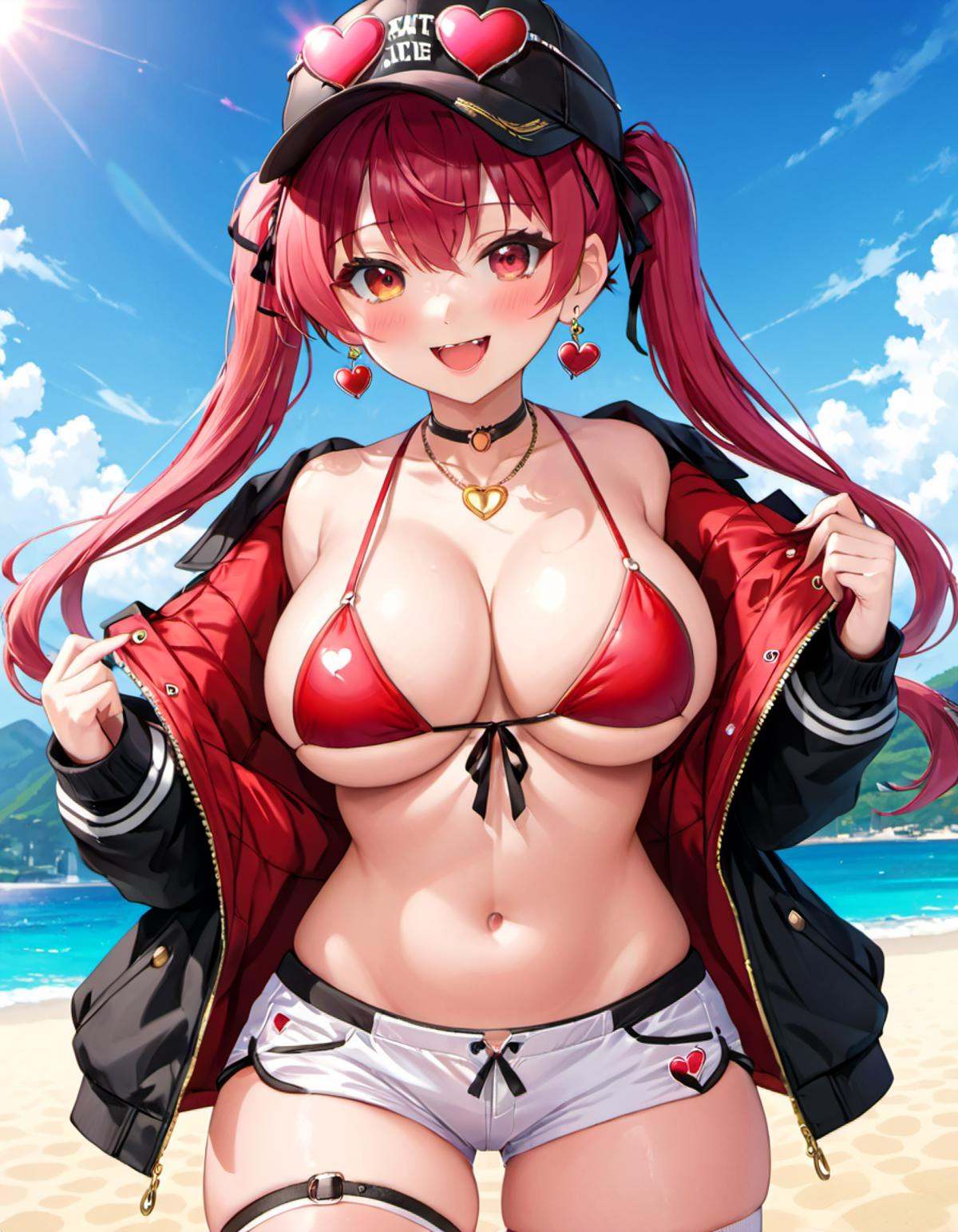 houshou marine,  solo,  heterochromia on Tensor.Art