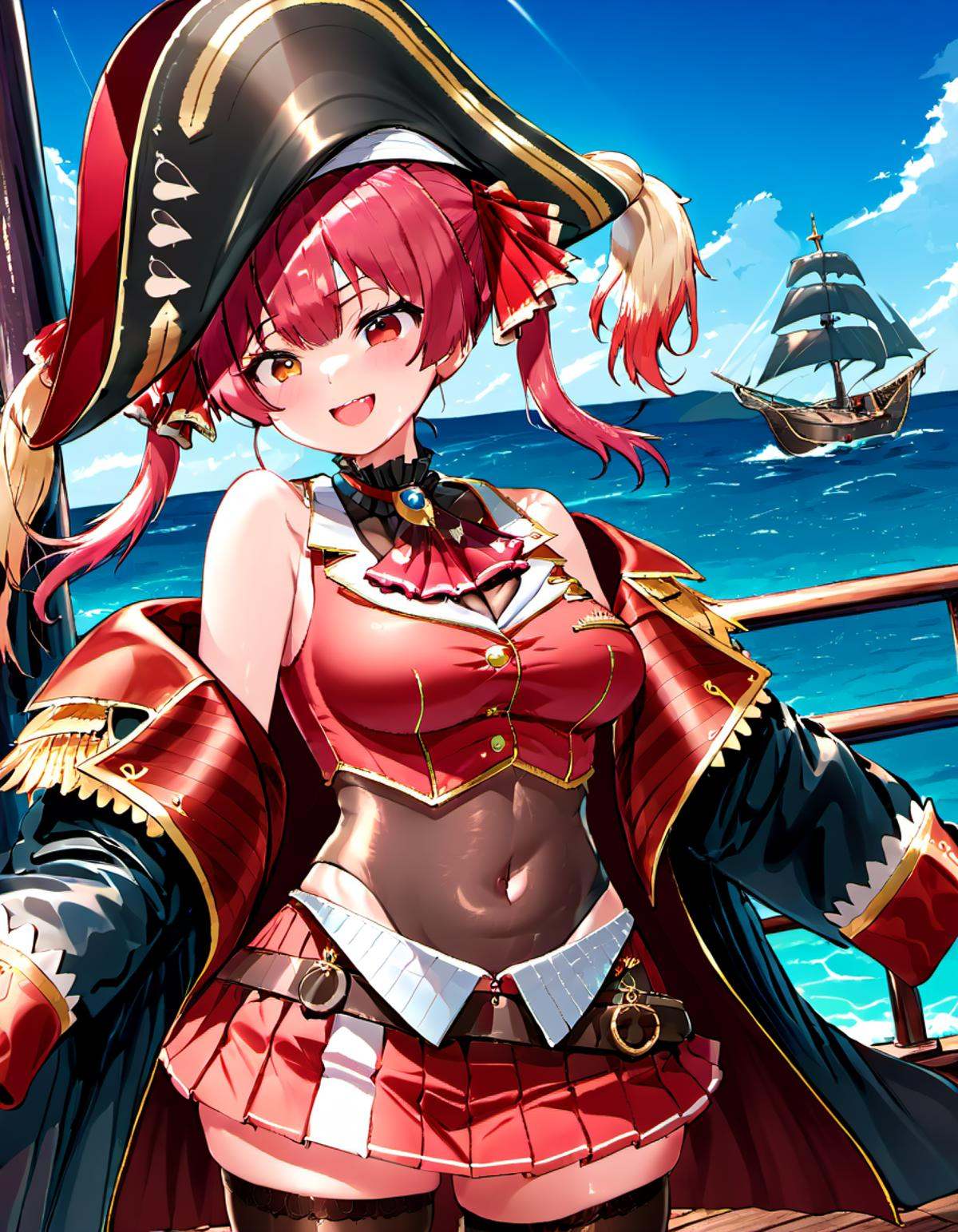 houshou marine,  solo,  heterochromia on Tensor.Art