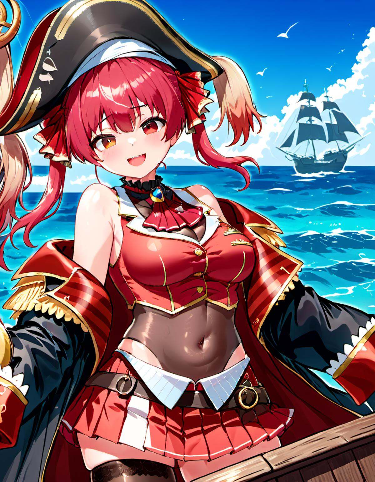 houshou marine,  solo,  heterochromia on Tensor.Art