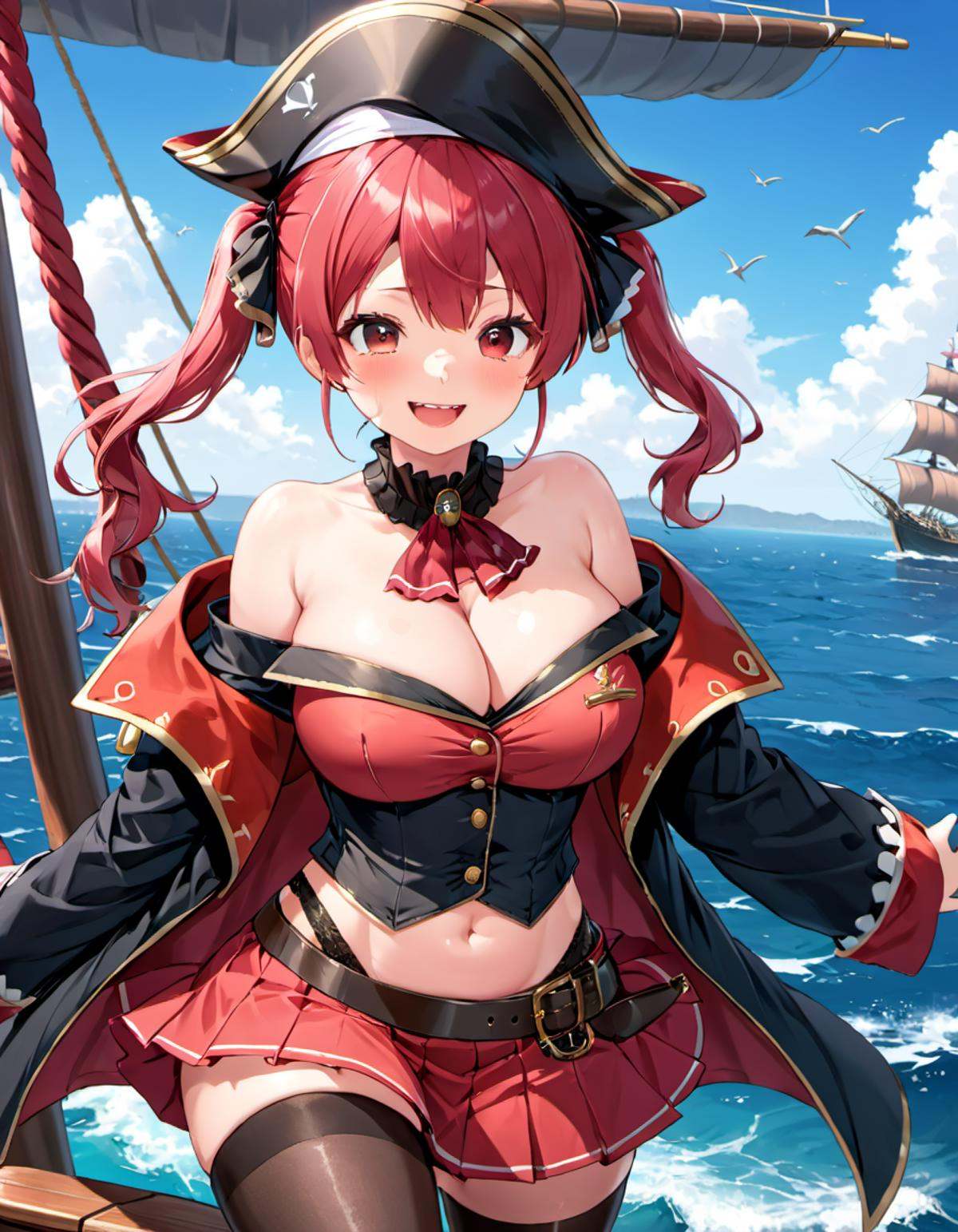 houshou marine,  solo,  heterochromia on Tensor.Art