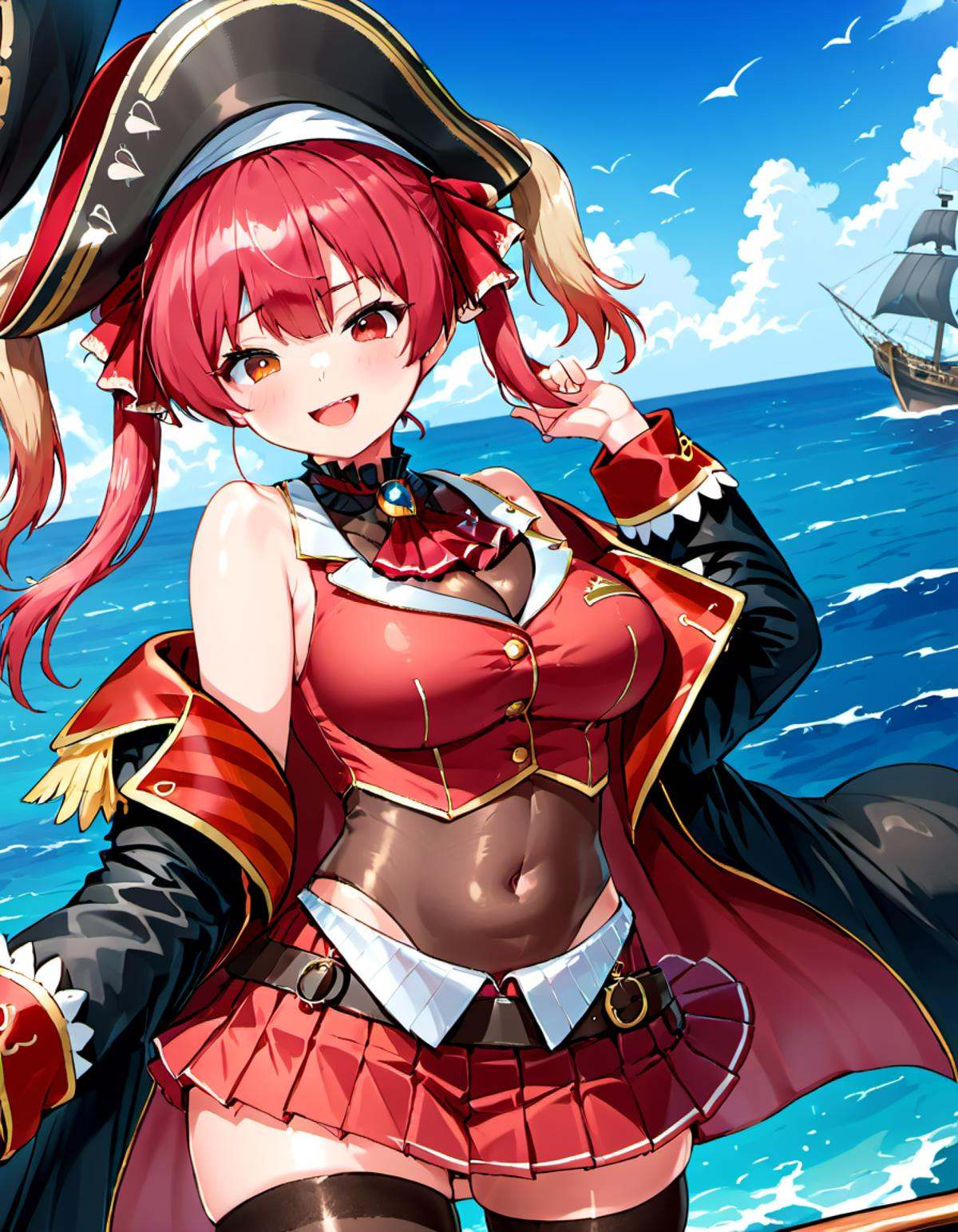 houshou marine,  solo,  heterochromia on Tensor.Art