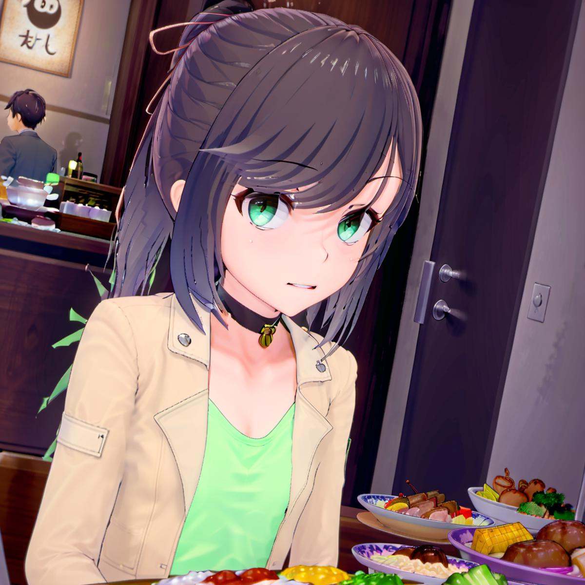 solo,  1girl,  food on Tensor.Art