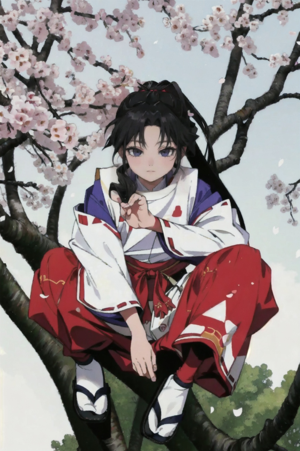 outdoors,  tree,  cherry blossoms on Tensor.Art