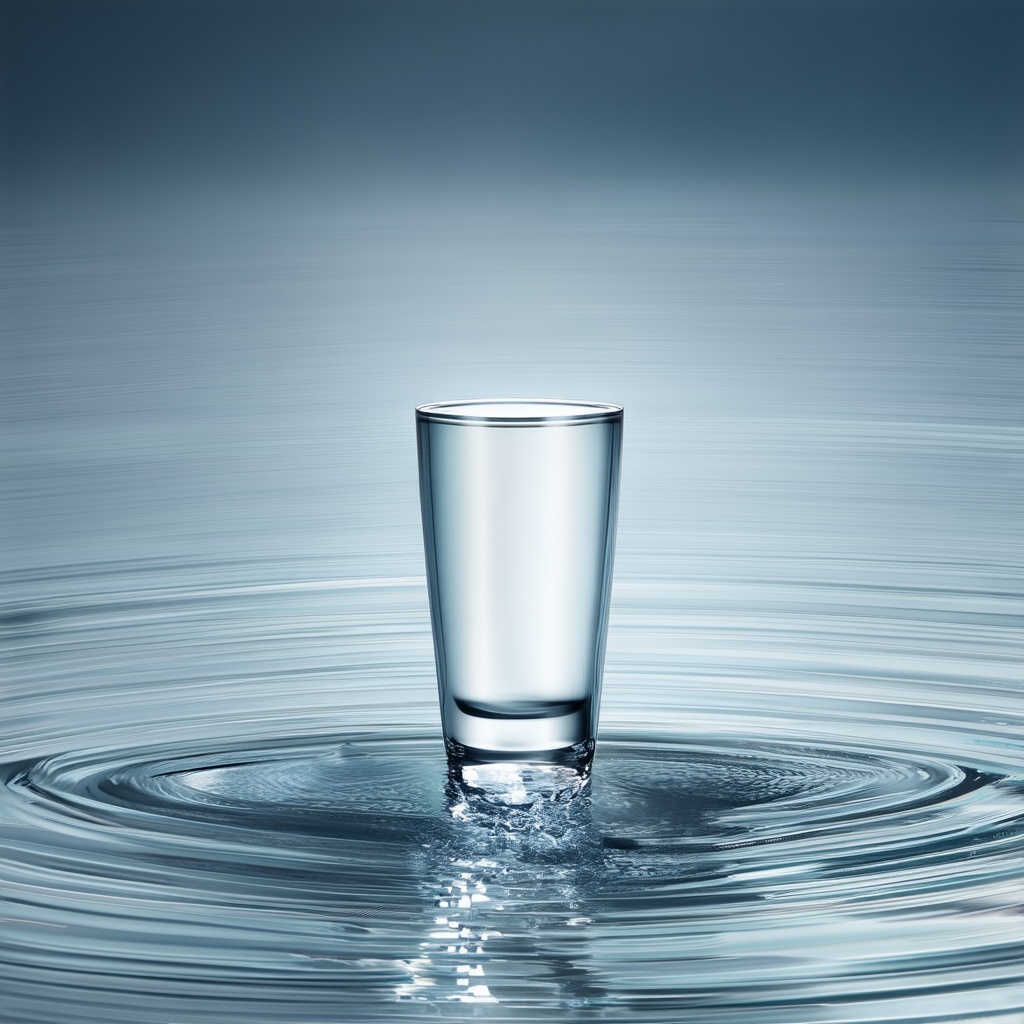 Create a high-quality product illustration of a sleek,  modern water cup. The image should feature a front-facing perspect...