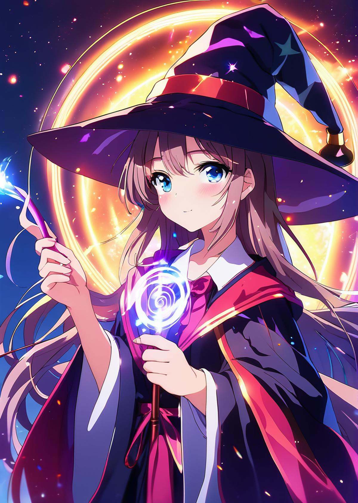 1girl,  solo,  wizard hat on Tensor.Art