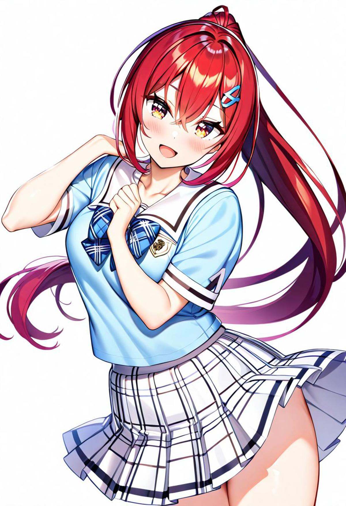 1girl,  very long hair,  white background on Tensor.Art