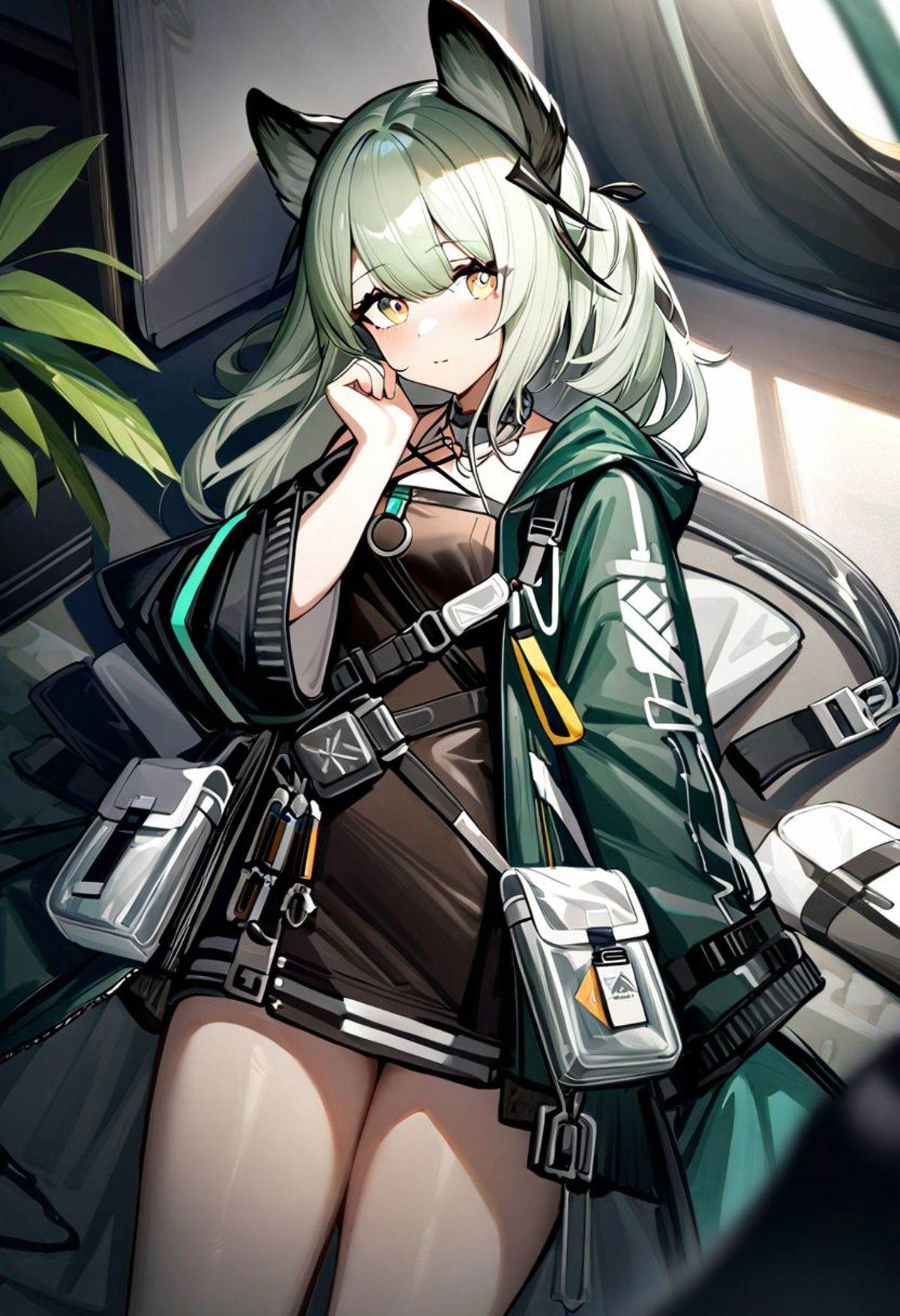 1girl,  mint \(arknights\),  arknights on Tensor.Art