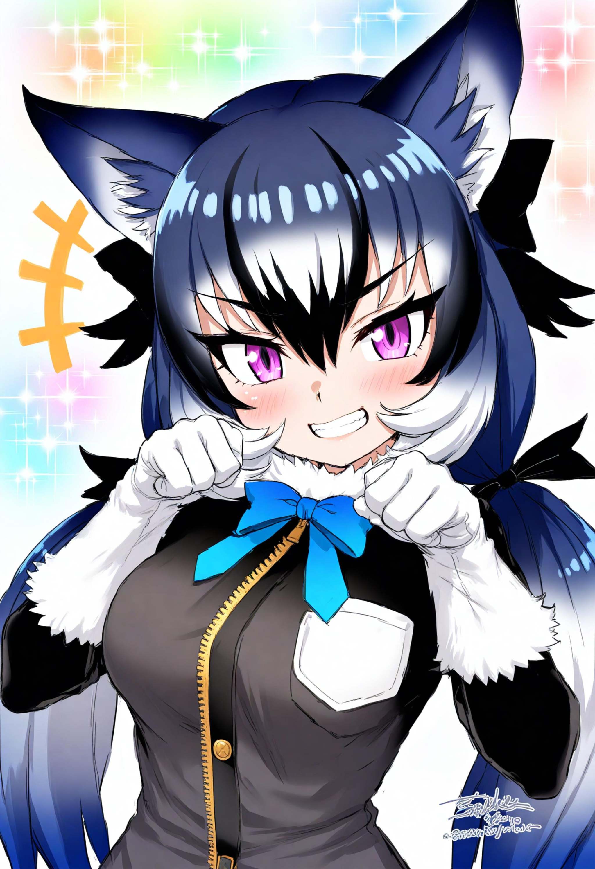 1girl,  dire wolf \(kemono friends\),  kemono friends on Tensor.Art